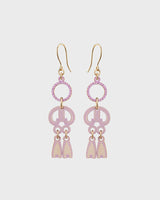 Pretzel plywood earrings pink