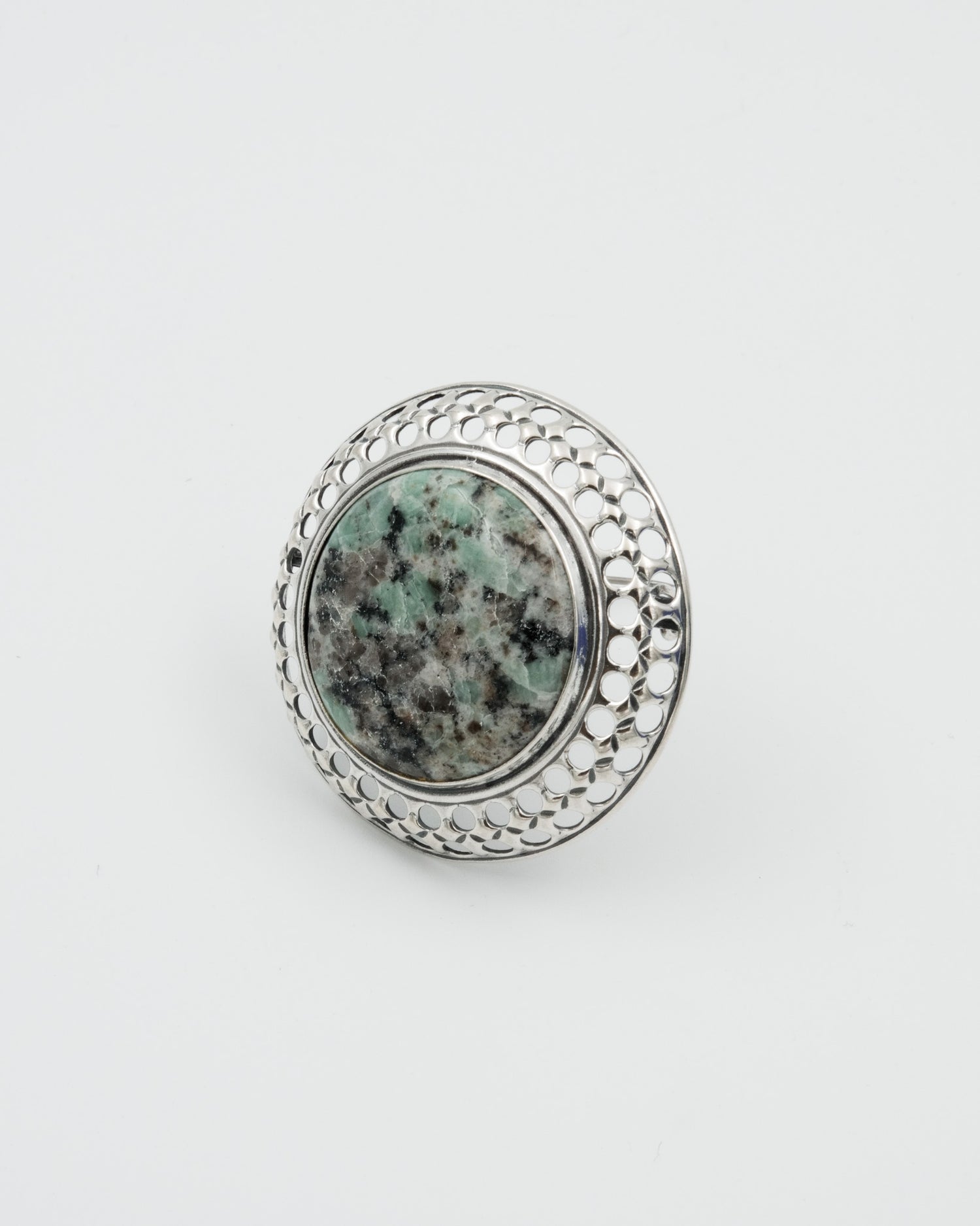 Kept 1621 buckle silver green granite