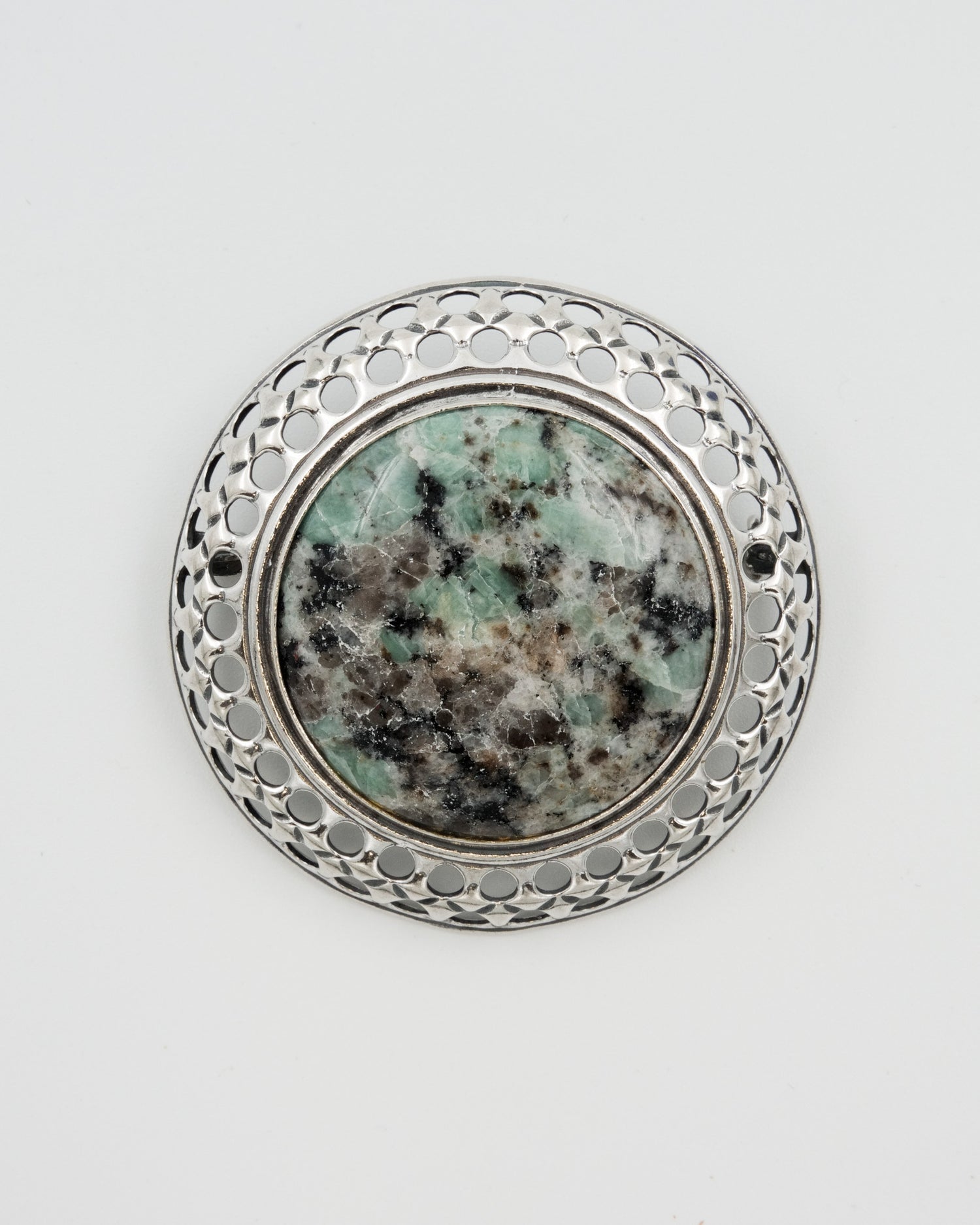 Kept 1621 buckle silver green granite