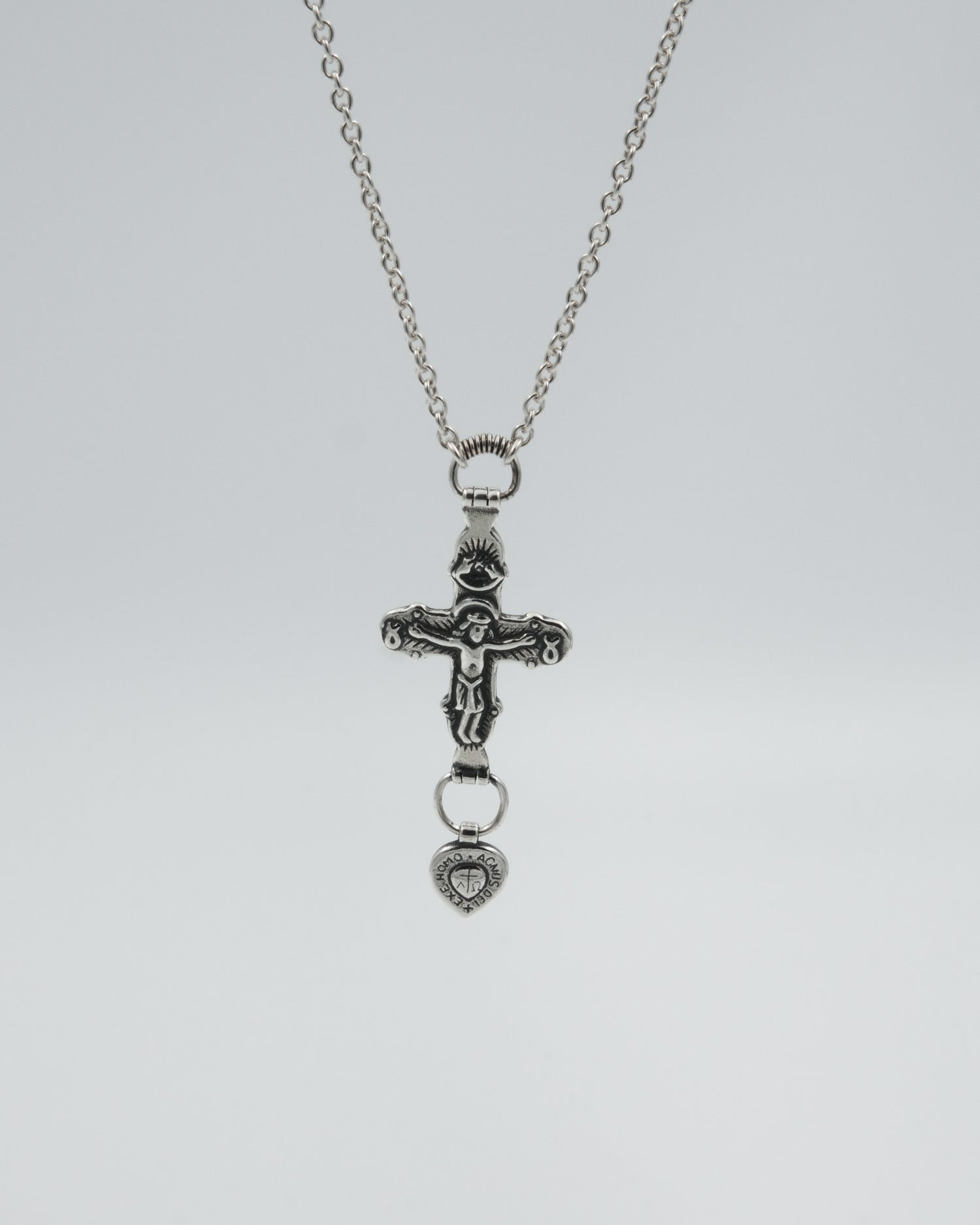 Kept Crucifix pendant small 50 cm silver