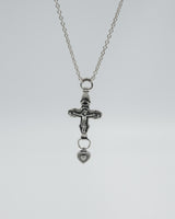 Kept Crucifix pendant small 50 cm silver