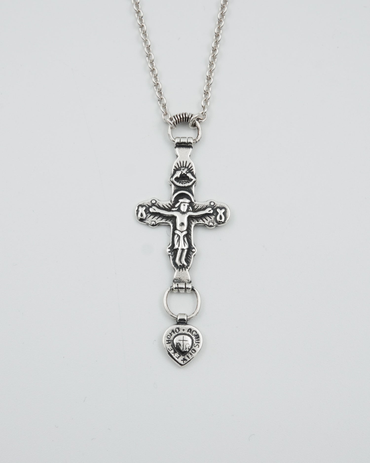 Kept Crucifix pendant small 50 cm silver