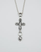 Kept Crucifix pendant small 50 cm silver