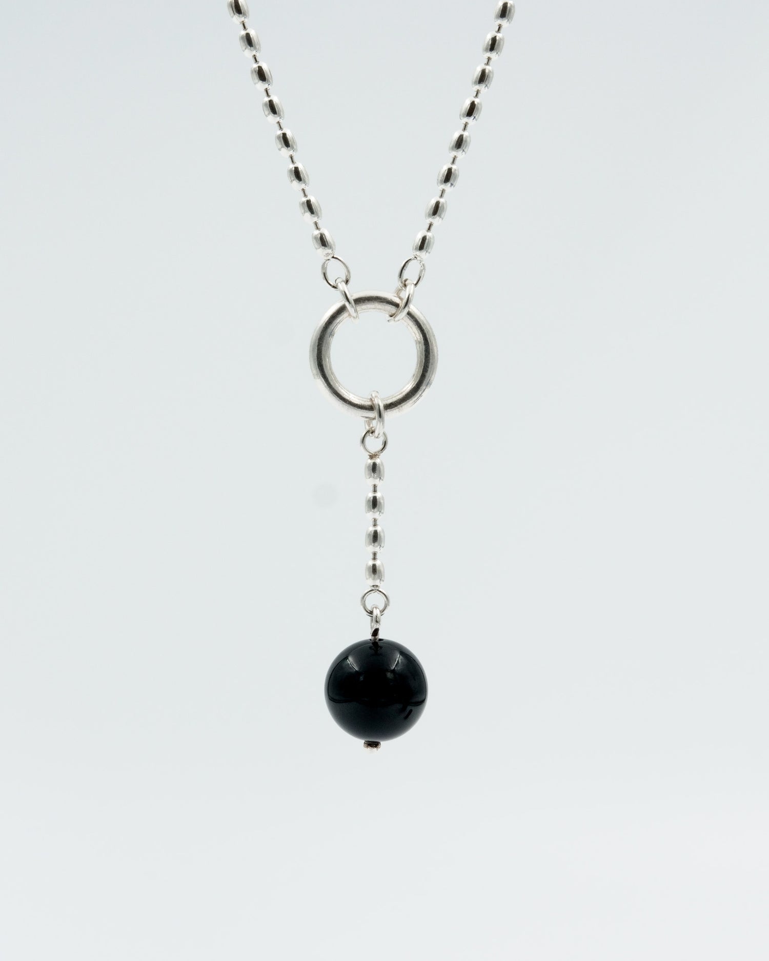 Kept Bubbles pendant silver onyx