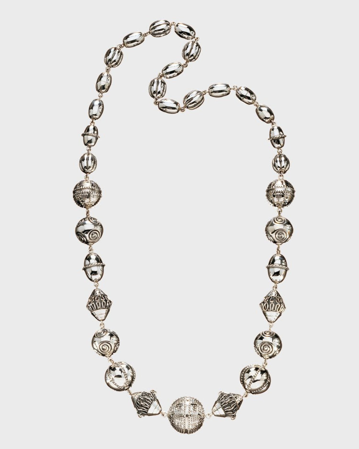 Kept Haliko wrapped necklace 70 cm silver