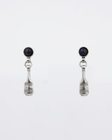 Kept spinner earrings silver spectrolite