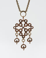 Kept Karelian ribbon braid pendant 70 cm bronze