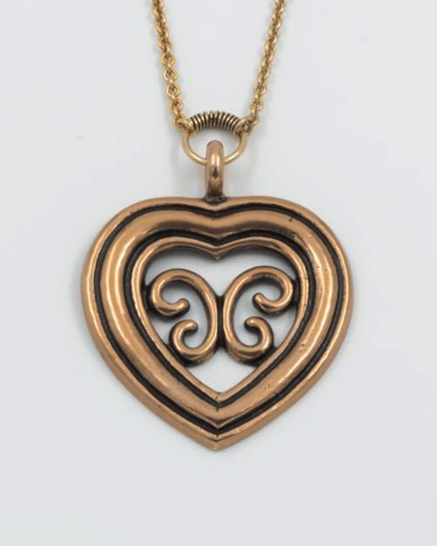 Kept Utajärvi heart pendant 70 cm bronze