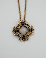 Held Lilja buckle pendant 55/60 cm bronze snow quartz