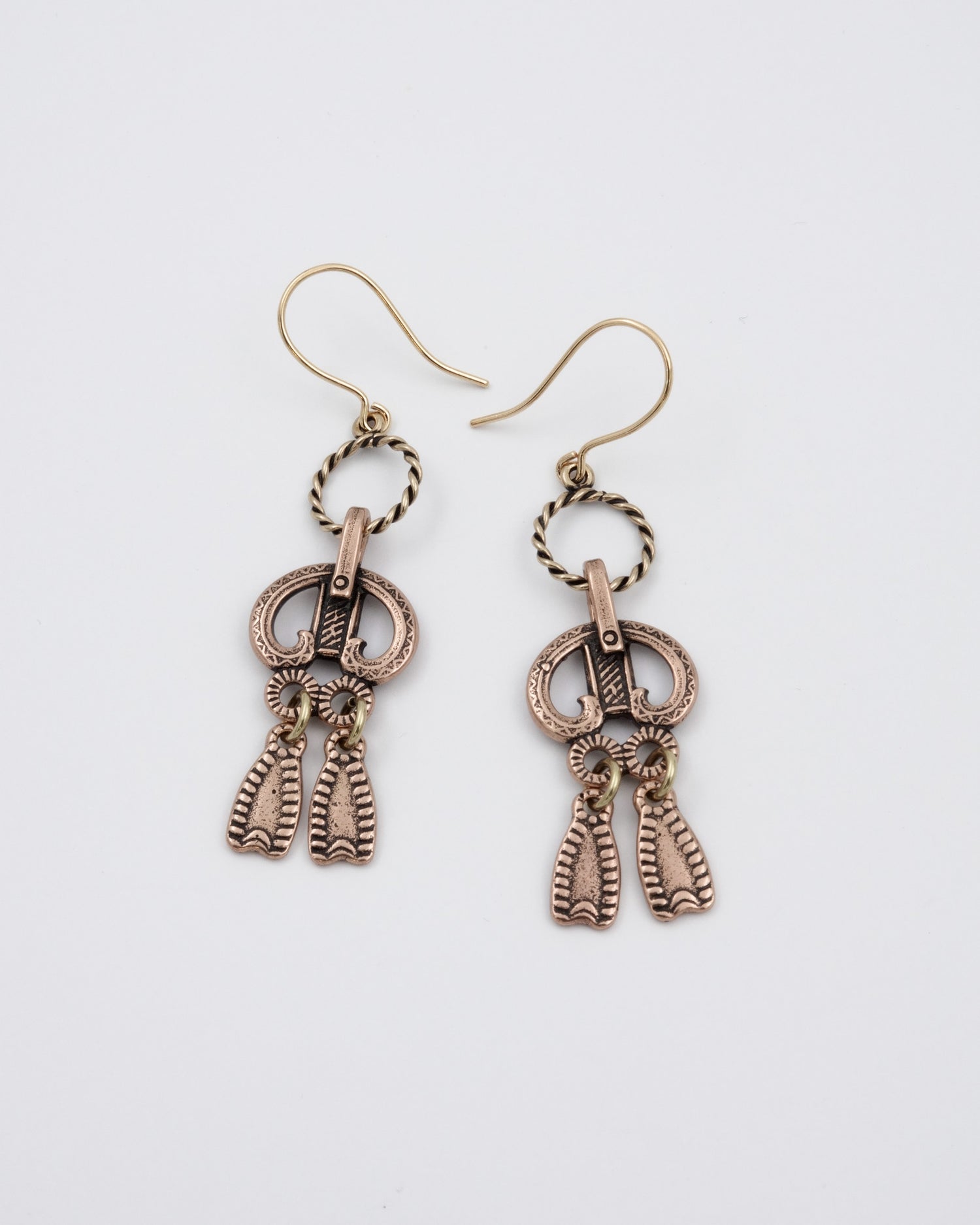 Kept Viipur rinkilä earrings bronze