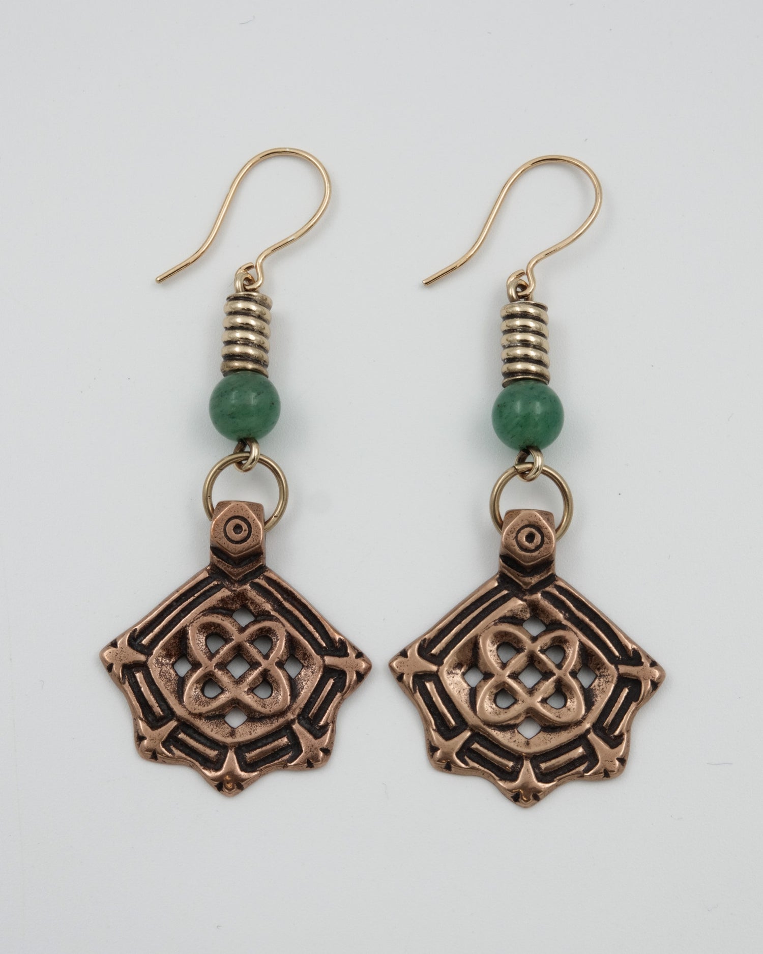 Kept Kanteletar earrings bronze hook aventurine