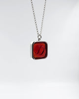 Kept Tales of Hoffmann pendant 50 cm silver red