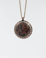 Held stone pendant 70 cm bronze granite