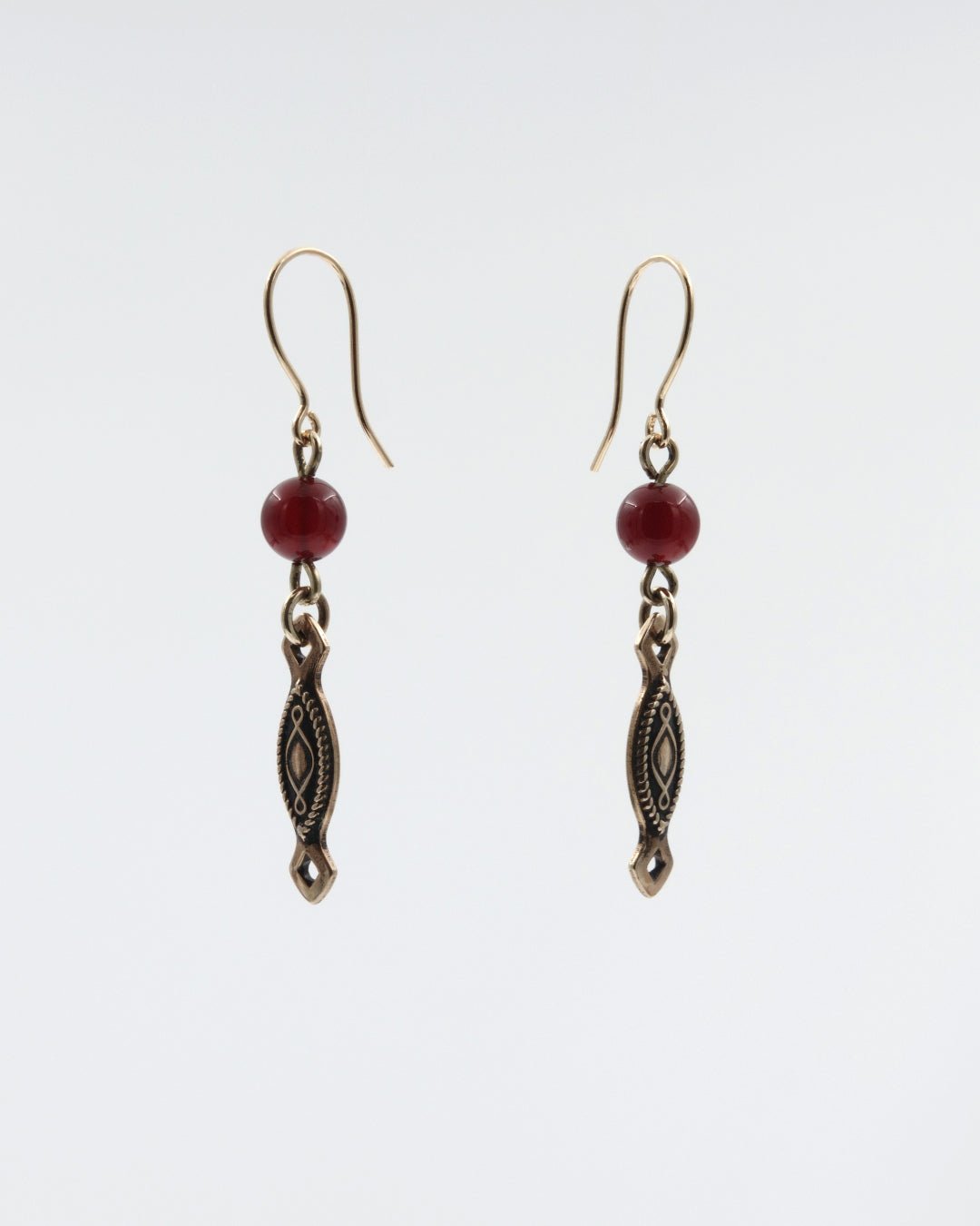 Kept Karelia earrings bronze carnelian