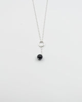 Kept Pore pendant silver 45 cm onyx